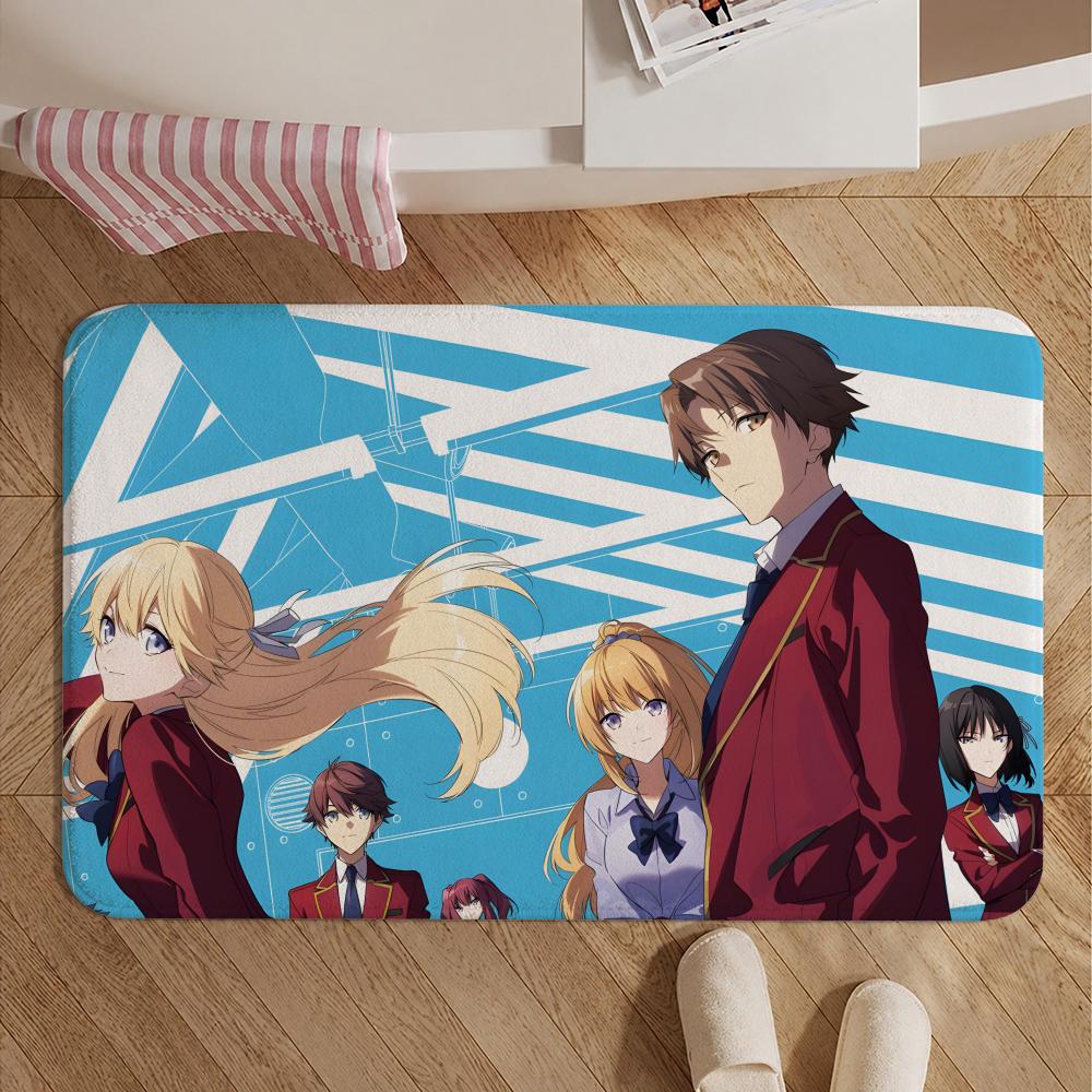 Anime-Classroom of the EliteS Floor Mat Soft Non-Slip Bath Mat, Bedside Carpet, Absorbent Doormat for Home