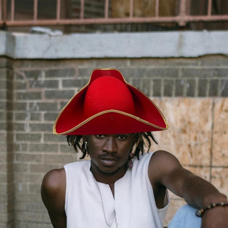 Kolonyal Üç Köşeli Şapka Komik Cadılar Bayramı Şapkası Yetişkin Karnavallar Şapkası Fotoğrafçılık İçin