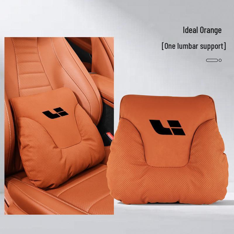Ideal i6i8L Series Neck & Lumbar Support Pillow - Soft Car Interior Headrest for All Seasons