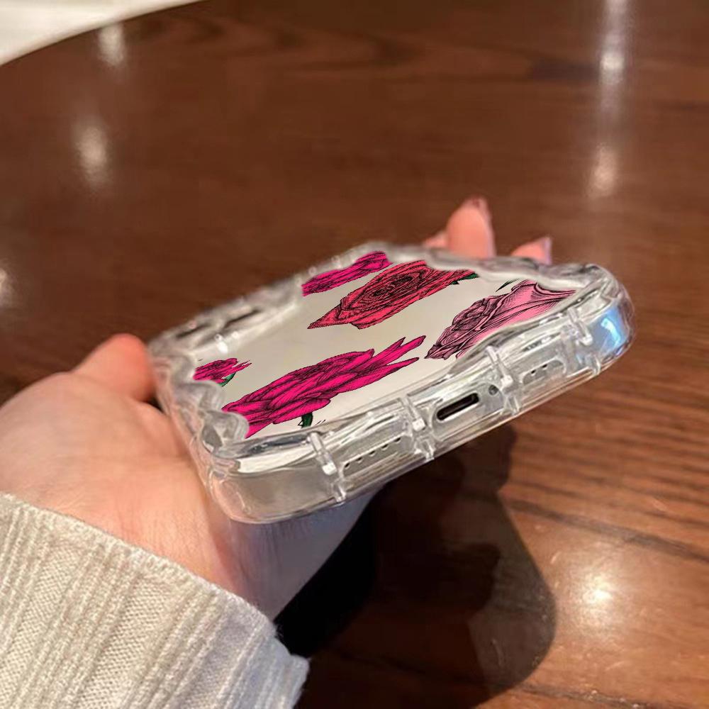 LZ16 flower Clear Soft Wave ტელეფონის ქეისები Xiaomi 11 Lite Redmi Note 13 12 8 Pro 9 12C A3 Infinix Smart 8 Tecno Protection უკანა ყდა
