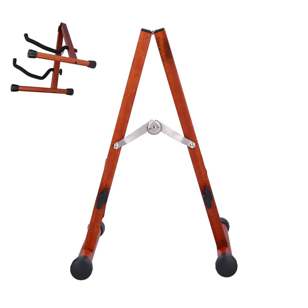 Guitar Stand Wood Holder Folding Adjustable Frame for Acoustic Classic Electric Bass Ukulele