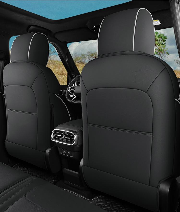 Traveler Car Seat Cushion Cover - Universal Fit, Full Leather, Four Seasons, New Model, for Five-Seat Cars