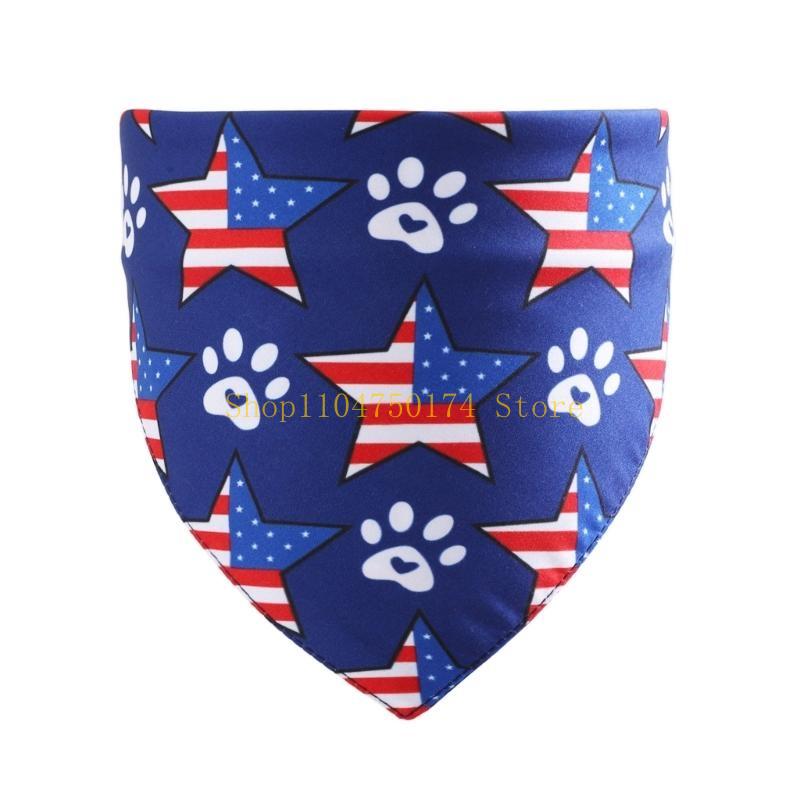 Cats Costume Neck Scarf Pet Dog Independence Day US Flag Printed Pet Bandanas top sale