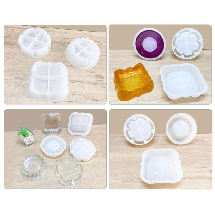 Non-stick Geometry Ashtray Mold Epoxy Resin Silicone Mold DIY Ornament Tool
