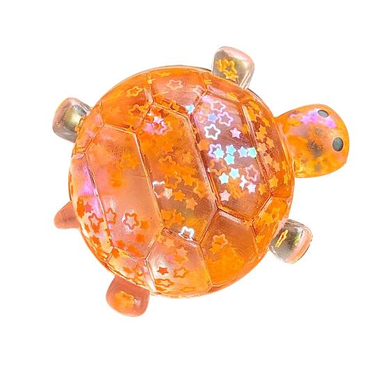 1/4ks Průhledná želví mačkací hračka s hvězdičkovými flitry Úleva od stresu Třpytivá mořská želva Stresový míček Senzorická hračka Měkká dekompresní Fidget hračka