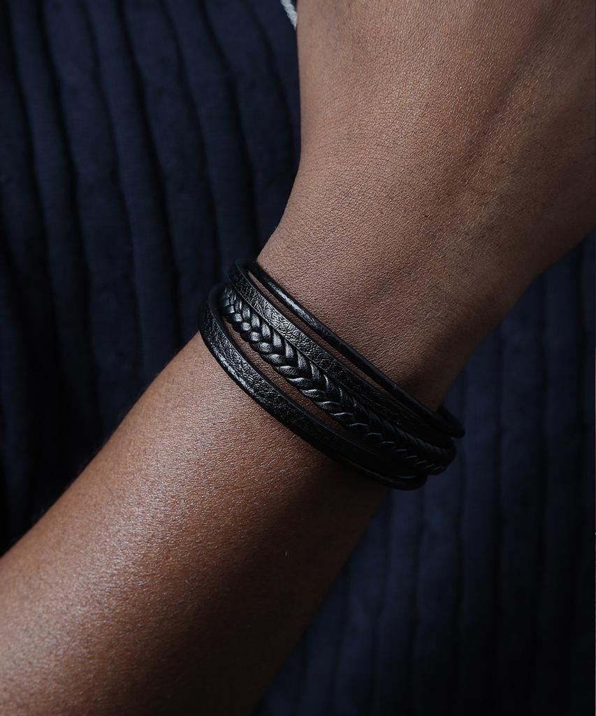 Ventera Abolto Leather Men'S Bracelet