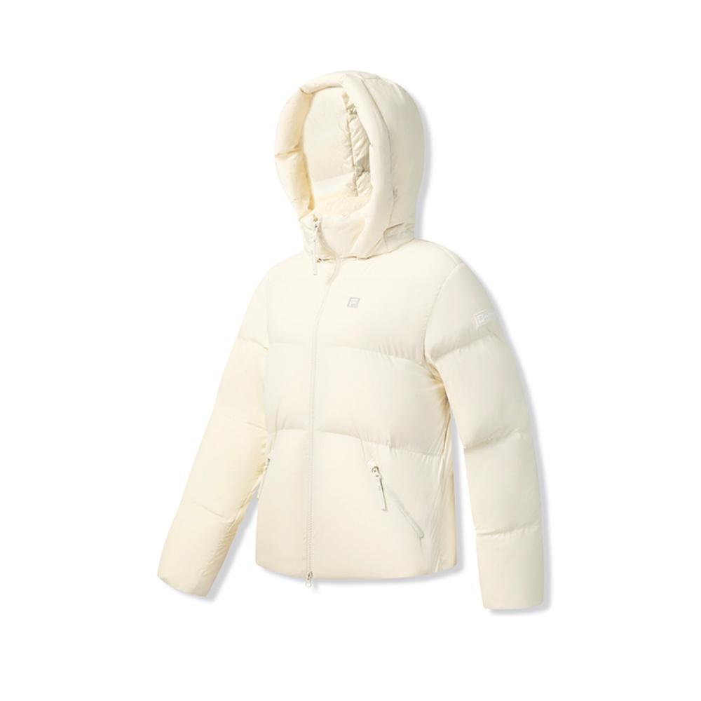 Fila Fitness Minimalist Personality Trendy Fashion Sports Casual Comfortable Versatile Warm Goose Down Jacket Women Outerwear White A11W541905FIV