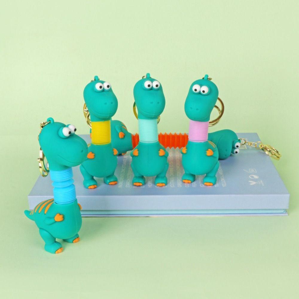 Sailor Dinosaur Lanyard Keyfob Silicone Retractable Dinosaur Keyring  Schoolbag Pendant