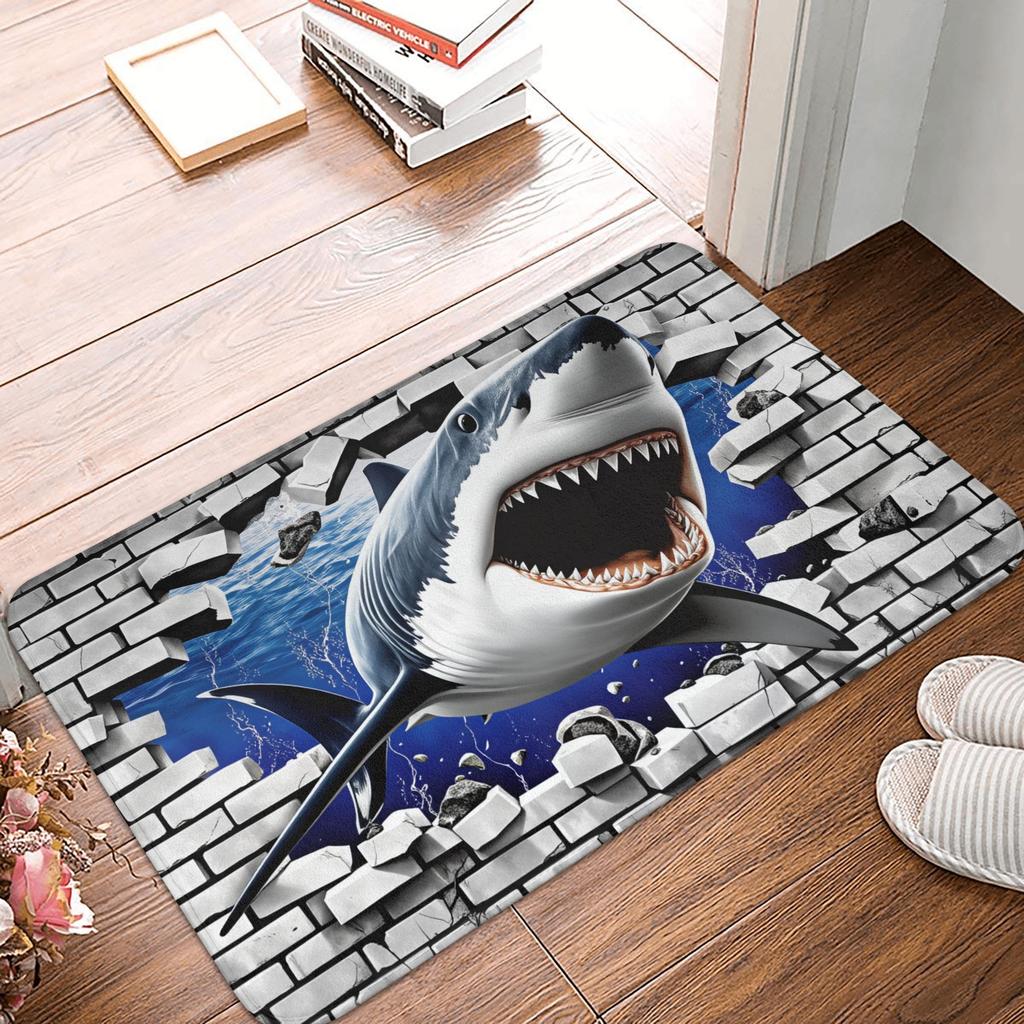 Vibrant 3D Koi Fish Illusion Doormat Non-Slip Bathroom Kitchen Mat Bedroom Balcony Door Floor Entrance Carpet Rug