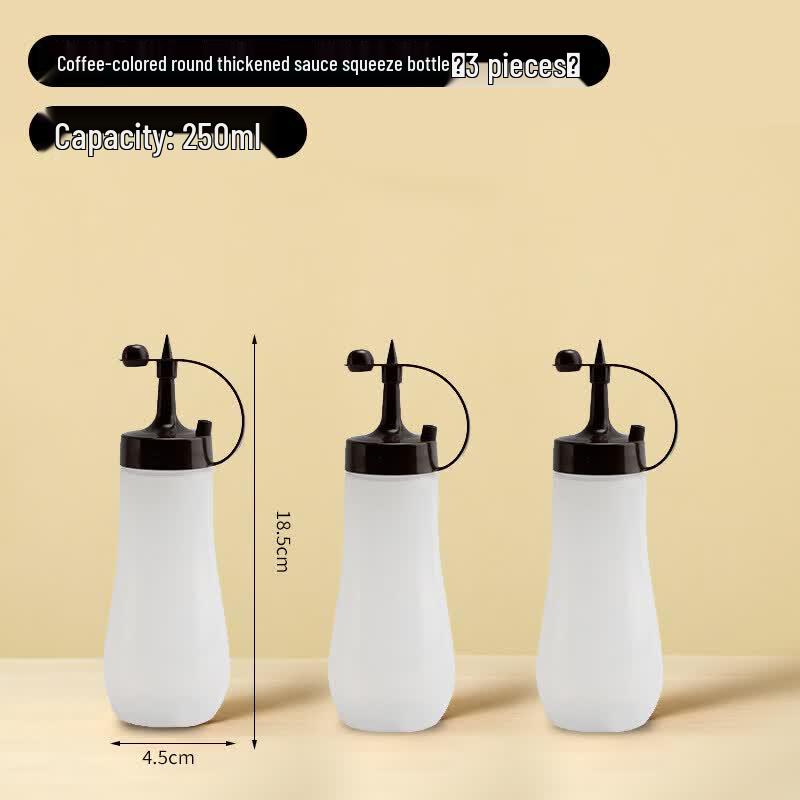 Transparent Plastic Squeeze Condiment Bottle