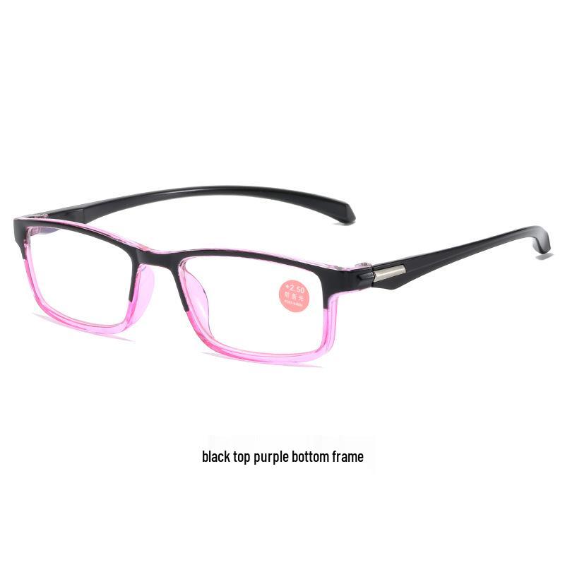 

KY028 Унисекс очки для чтения с защитой от синего света для людей среднего и пожилого возраста - Стильный двухцветный дизайн. +350 Anti-Blue Light