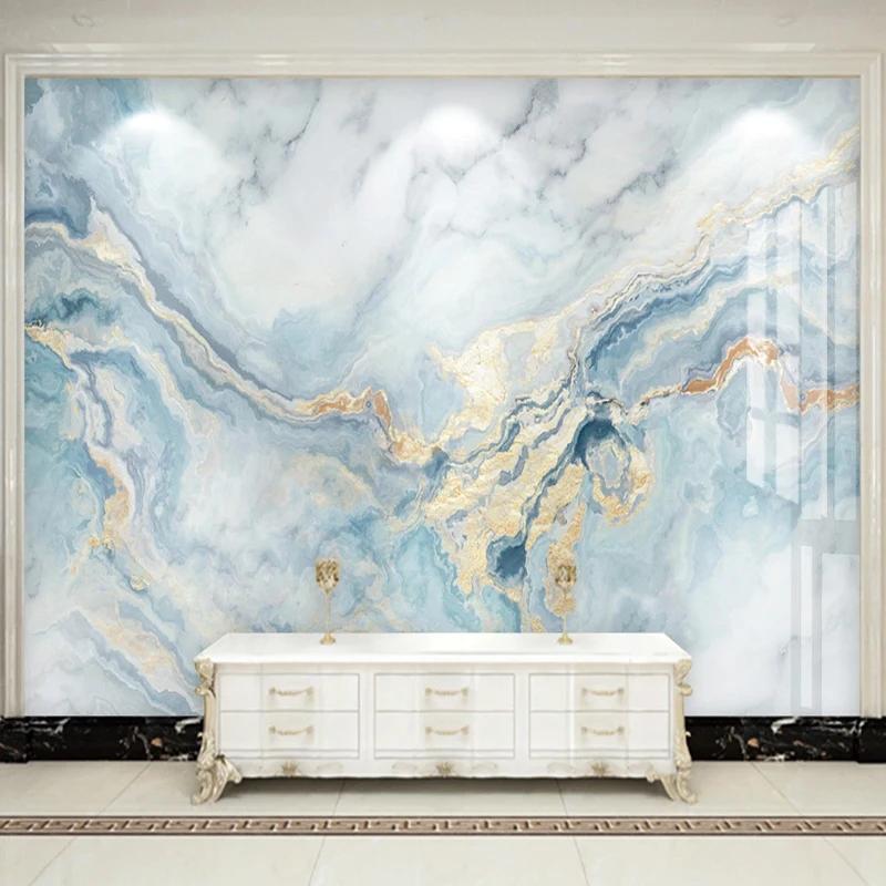 

Photo Wallpaper 3d Blue Marble Luxury Murals Home Decor Living Room Tv Sofa Bedroom 3d Marble Wallpaper 200 cm(W) x 140 cm(H)
