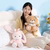 Kawaii Bear / Rabbit Plush Toys Adorable Bunny Dolls Stuffed Hug Pillow Soft Animal Cushion Girls Kids Birthday Christmas Gifts
