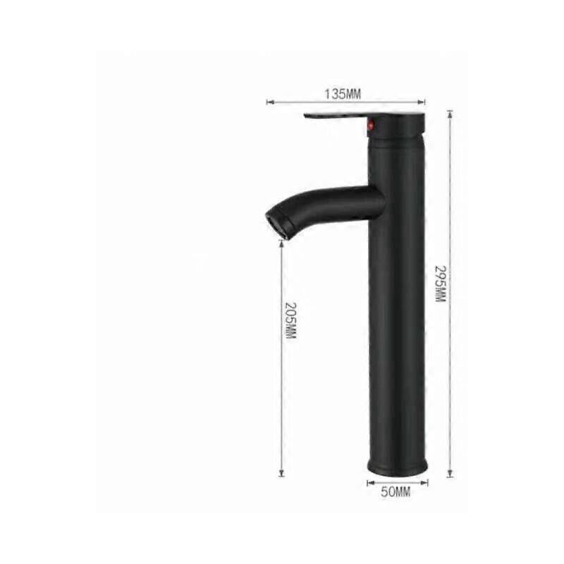 MitigEU Basin Faucet, High Spout Design, Single Hole Faucet, for Countertop Bathroom Sink In Chrome Copper with Removable Foam