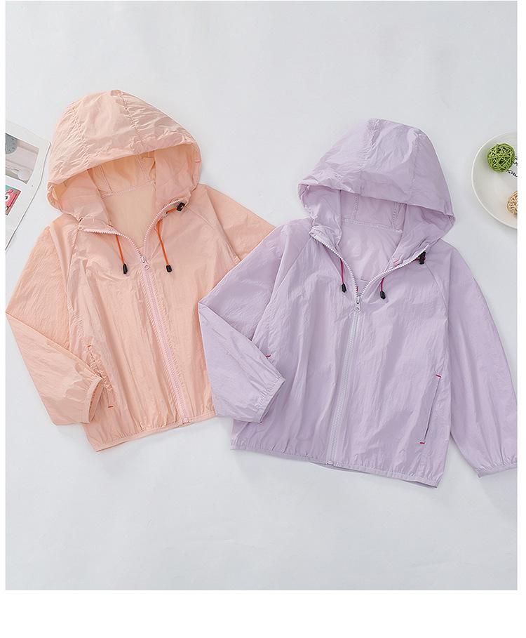Girls' 2026 Summer Stylish Hooded Sun Protection Jacket