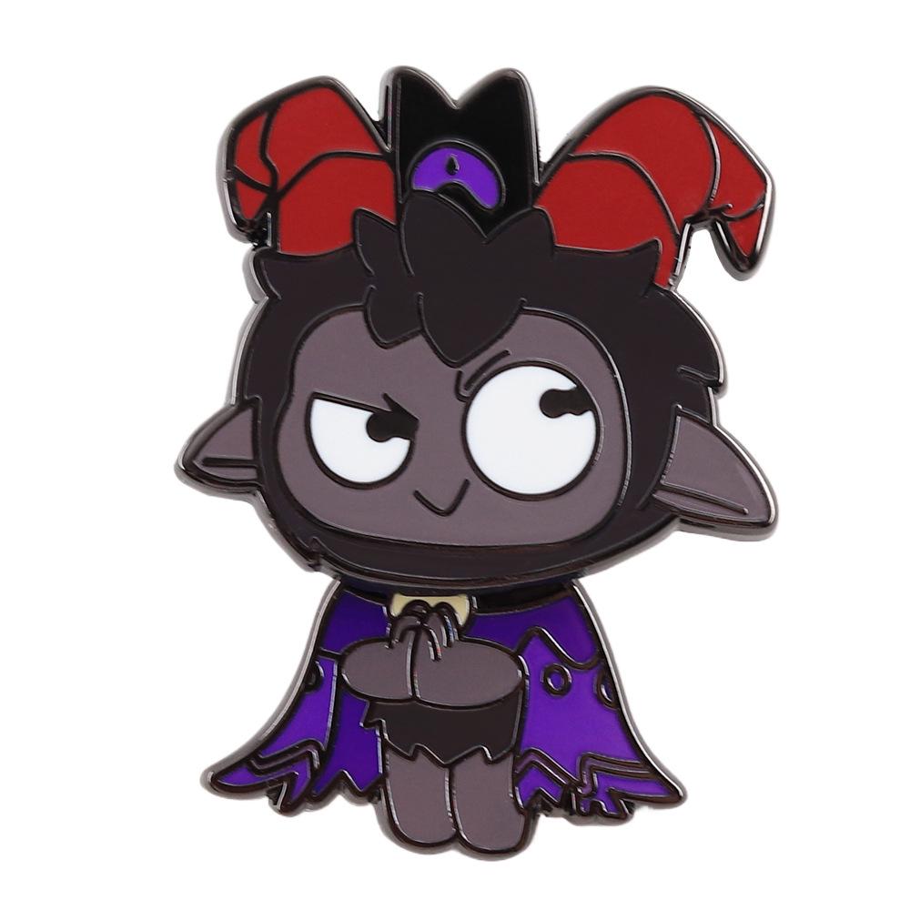 

Брошь-магнит «Козёл Зла» из игры Cult of the Lamb - Аксессуар по игре чёрный