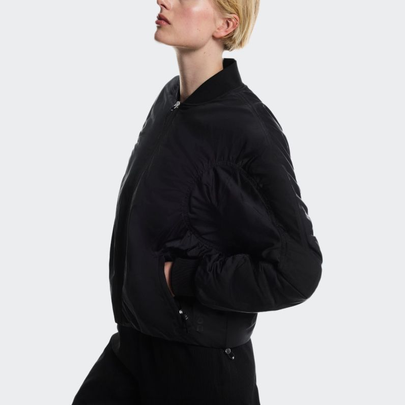 Однотонная куртка-бомбер на молнии, женская куртка 1WF31110553