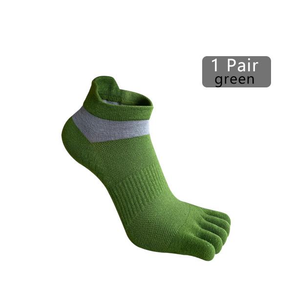 1/5 Pairs Man Boat Socks Toe Cotton Striped Compression Breathable Sweat-Absorbing Elastic Endurable Boy 5 Finger Ankle Socks