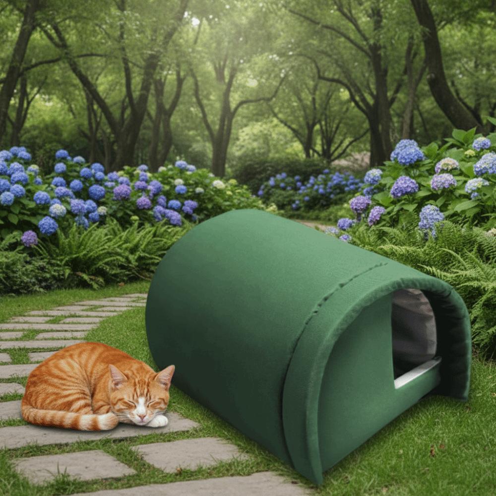 Refugio para Gatos de Exterior a Prueba de Viento Perrera Impermeable Casa para Gatos Duradera para Gatos Callejeros Perros