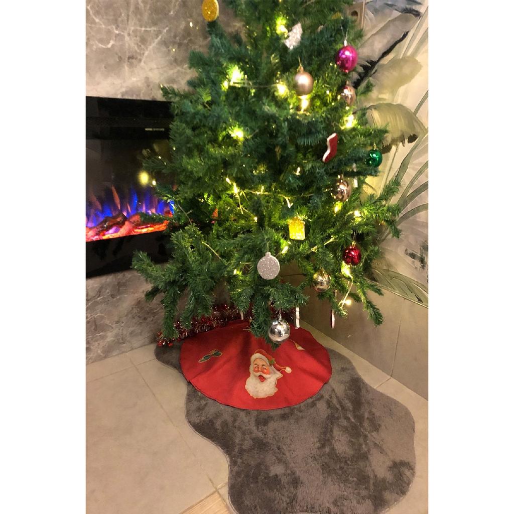 Christmas Pine Tree Foot Cover Washable Fabric With Velcro 65x65