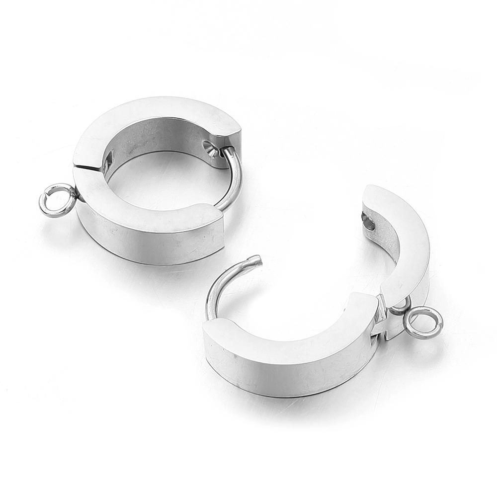 2Pcs/bag Stainless Steel Earrings Hook Earring Open Jump Rings for Jewelry Accessories DIY Earrings Making  Hanging Components