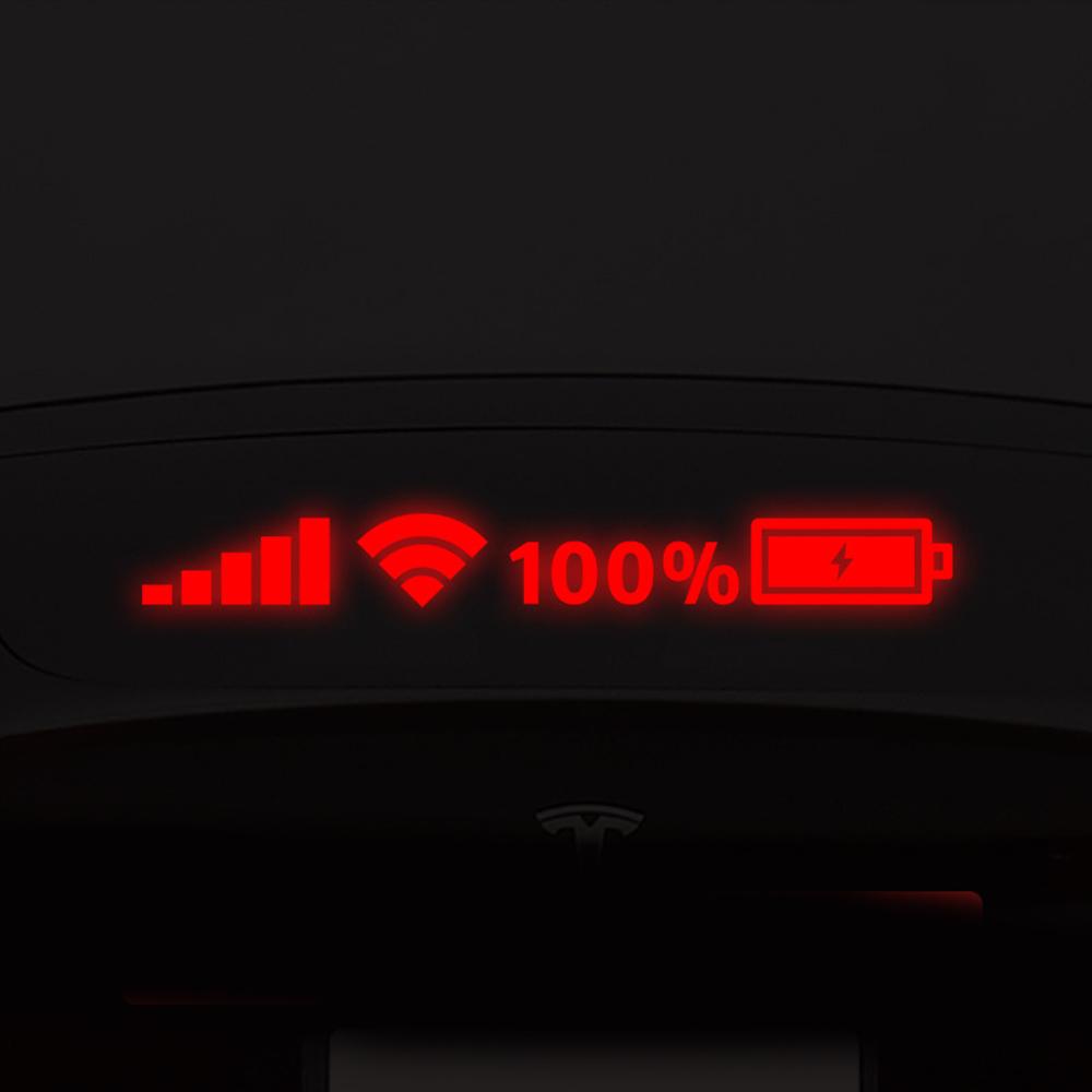 Araba Vinil Yansıtıcı Çıkartmalar Wifi Pil Seviyesi Sinyal Çıkartmaları Dekor Araba Komik Çıkartma Oto Dekor Aksesuarları İçin