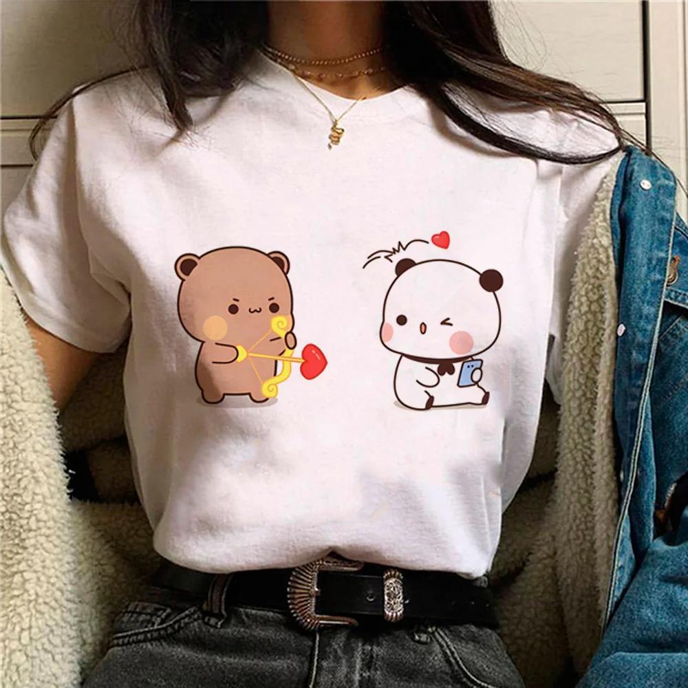 Bubu Dudu T-shirt Women Manga Designer Anime Top Girls Pattern Funny Clothes Womens Cute Casual T-shirt