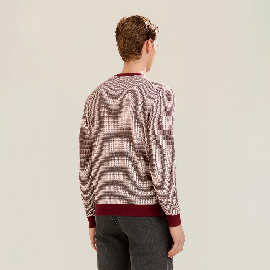 FERRAROMILANO Striped Round Knit D/Red (Am0Gtsr15178)