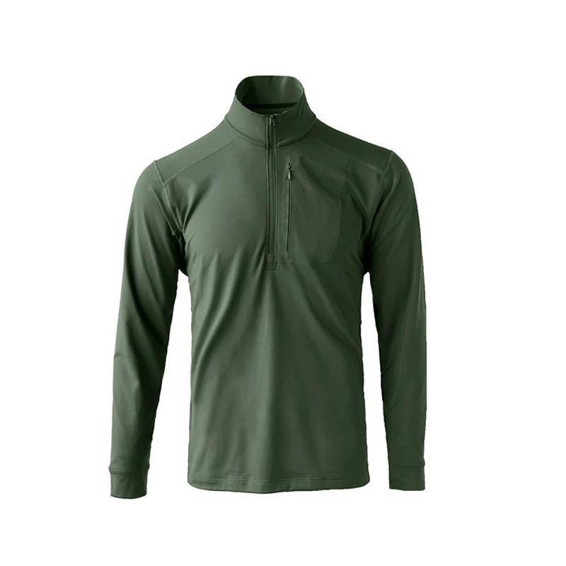 Niaojia Outdoor Quick-Drying Functional Sports Half Zipped Stand Collar Long Sleeves T-Shirt Men's 2024 New Arrival Export Export T-shirt