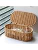 Bohemian Imitation Rattan Storage Basket - Woven Storage Box, Dust-proof Cutlery Frame, Home Decoration Basket Kitchen Organizer