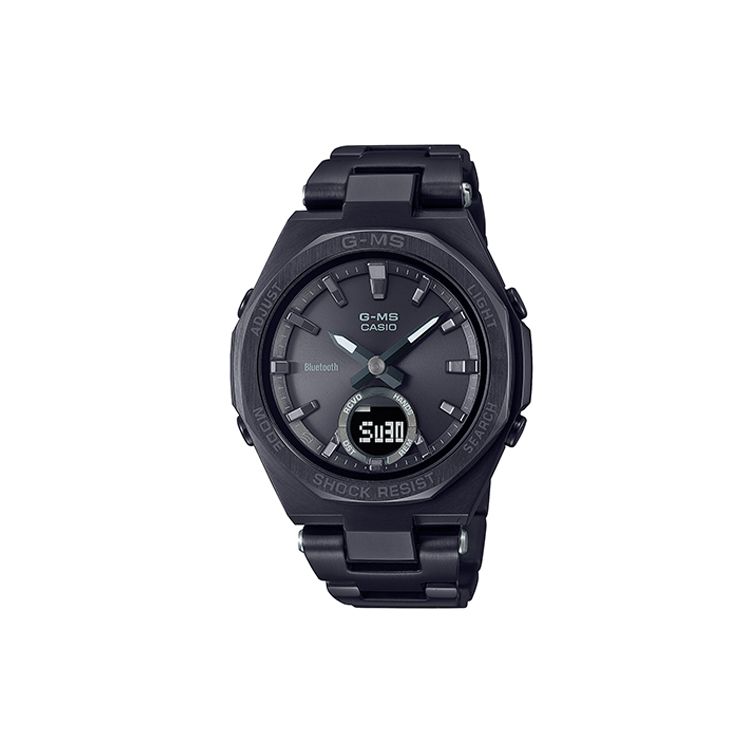Casio Men's Black Baby-G Series Bluetooth Connection Energy Saving Multifunction Waterproof Metal Fashion Solar Quartz Movet Watches Msg-B100dg-1Apr