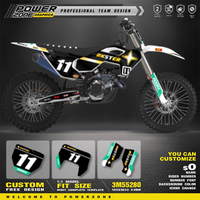 Naklejki PowerZone Dla Husqvarna TC FC 2025 2024 2023 TE FE2026 2025 2024 125-450CC Niestandardowy Zestaw Naklejek Graficznych Zespołu 08