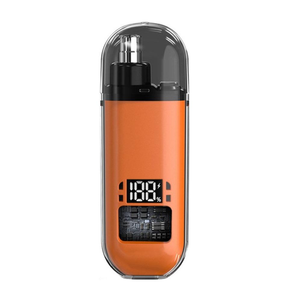 

2 в 1 электрический портативный триммер для волос в ушах и носу, профессиональная безболезненная портативная машинка для стрижки бровей для мужчин оранжевый