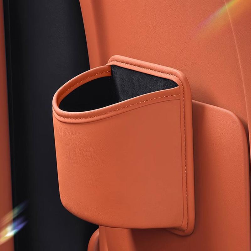 Autotür Becherhalter Leder Aufbewahrungstasche Universelles Rückseiten-Clip-Design Getränkehalter Organizer Box Wasserdichte Sitzrücken Aufbewahrungstasche