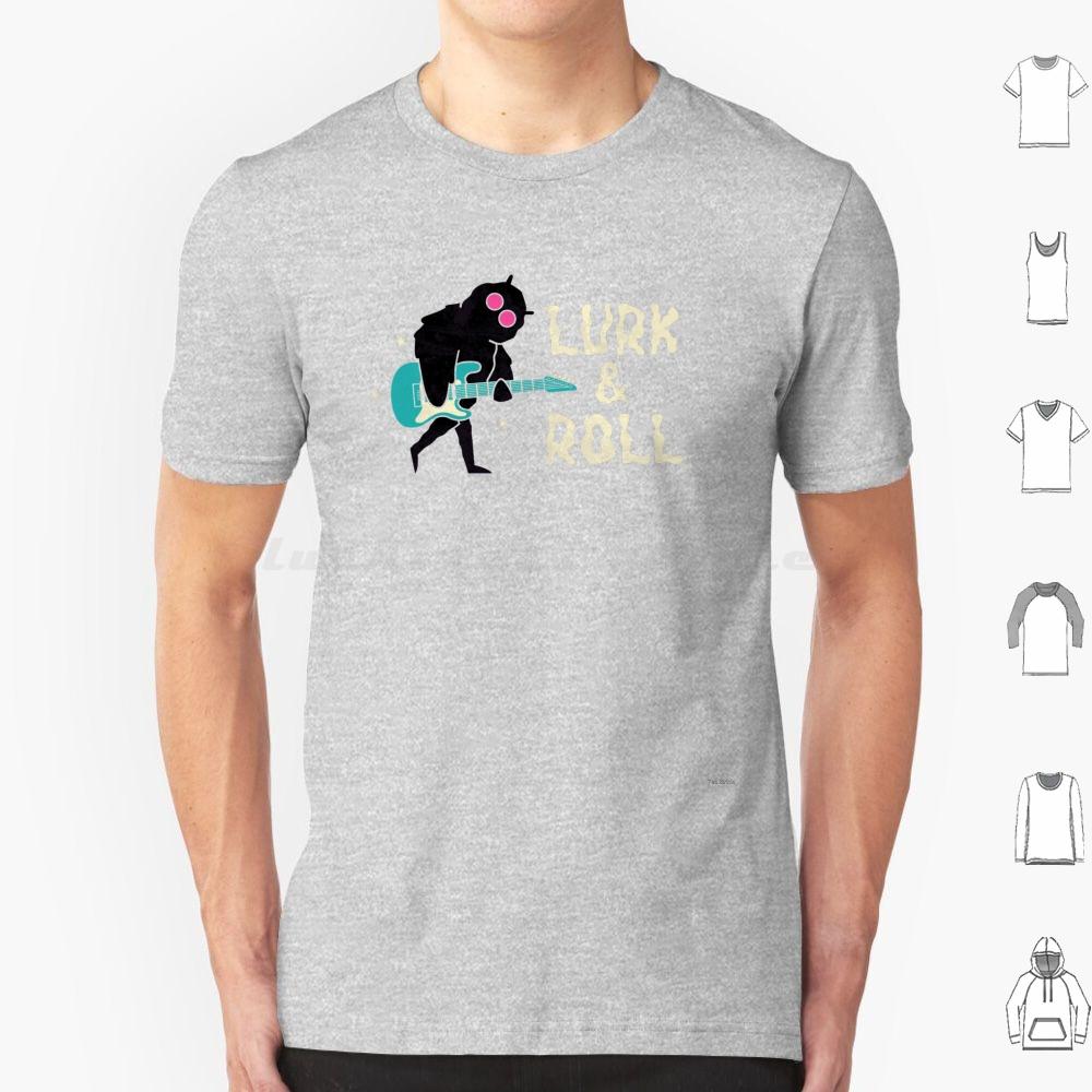 Lurk And Roll T Shirt Cotton Men Women DIY Print Mothman And Roll Moth Cryptid Lurk Paranormal Cryptozoology Music Creature