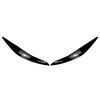 Front Headlight Eyelids Eyebrow Cover Gloss Black For BMW 5 Series F10 F11 11-14