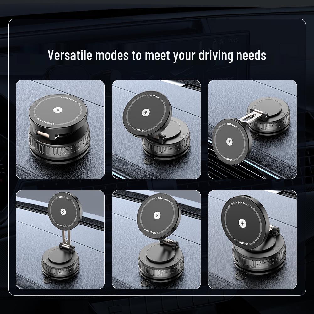 Universal Magnetic Wireless Charging Phone Holder for Car Console