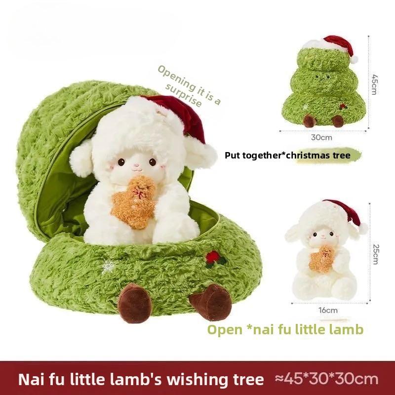 Christmas Tree Sheep Bear Plush Toy Gift For Girls Baby Girls Soft Stuffed Animal Kids Toy