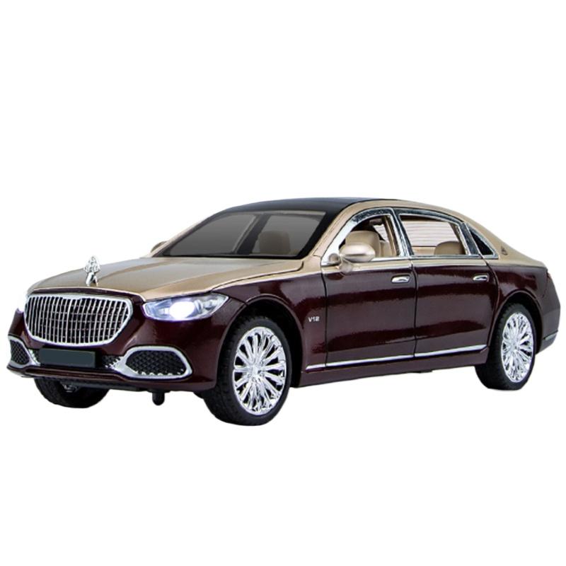 1/24 Maybach S680 Alloy Diecasts Toy Vehicles Metal Car Model Sound and Light Shock Absorbers Collection Boy for Childrens Gifts