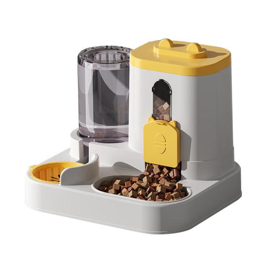 Automatic Pet Feeder Cat Feeder with Water Dispenser 2-in-1 Large Capacity Self Feeding Device for Small Medium Dog Puppy Kitten