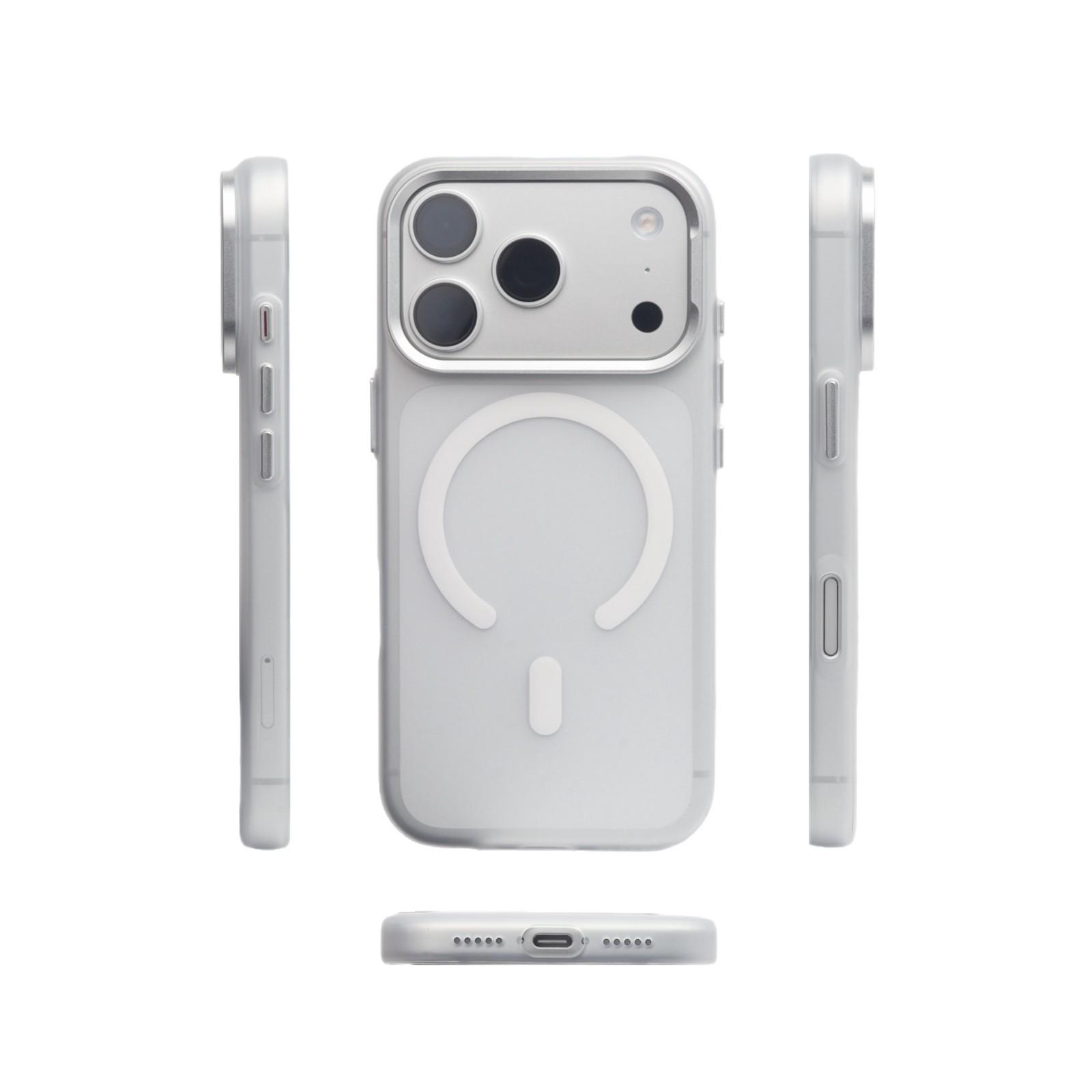 iPhone 17 Pro Max Matte Skin Magnetic Case: Metal Frame, Drop-Proof Protective Design 16 Pro Max