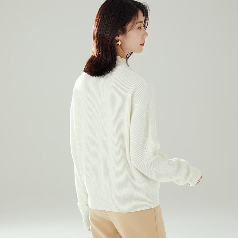 TUHUANG Women's Thick Pure Wool Turtleneck Pullover Sweater