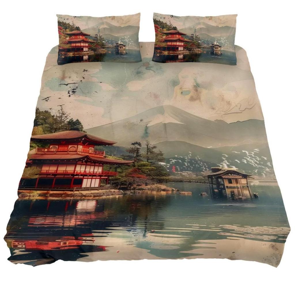 Temple Duvet Covers For Children Adults Duvet Covers Queen Size Lightweight Down Room Decor 2 Pillowcases 1 Quilt Cover No Quilt
