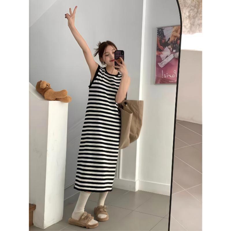 

Женское летнее платье-жилет без рукавов 2XL чёрный