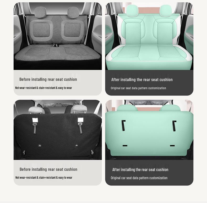 Cartoon Lingbao BOX Car Seat Cushion: Four-Season Full Surround Cover for New Energy Vehicles