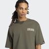 adidas VERBIAGE T Shirts Men's Strata Olive Green Crew Neck Moderate
