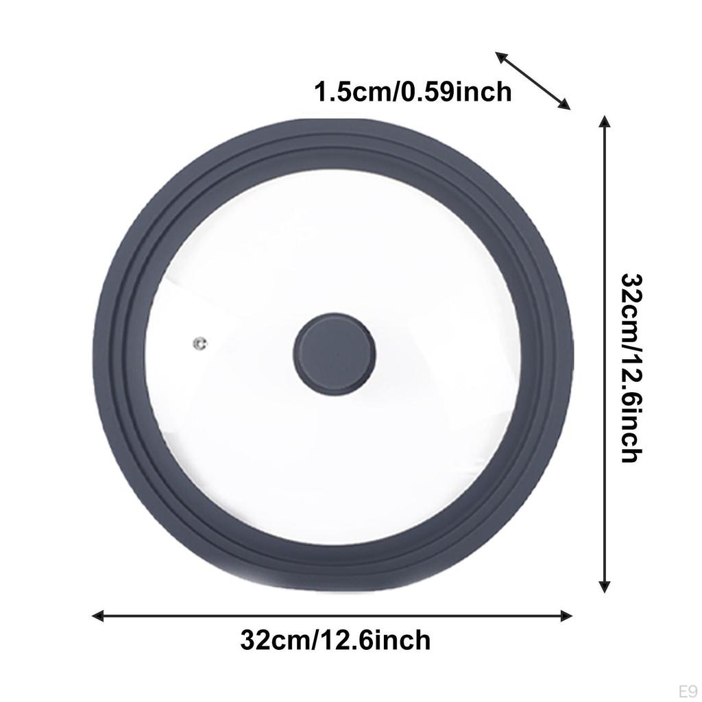 Universeller Deckel für Töpfe Bratpfannendeckel Ersatz Glas Topf Kochtopf, Milchtopf,