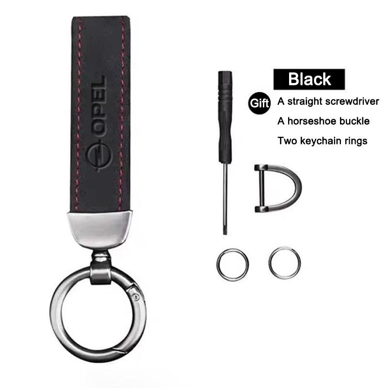 

2026 High Grade Alloy Leather Key Chain Rings Keychain For Opel Corsa D Astra Insignia Mokka Adam Combo OPC Vauxhall Vectra H G