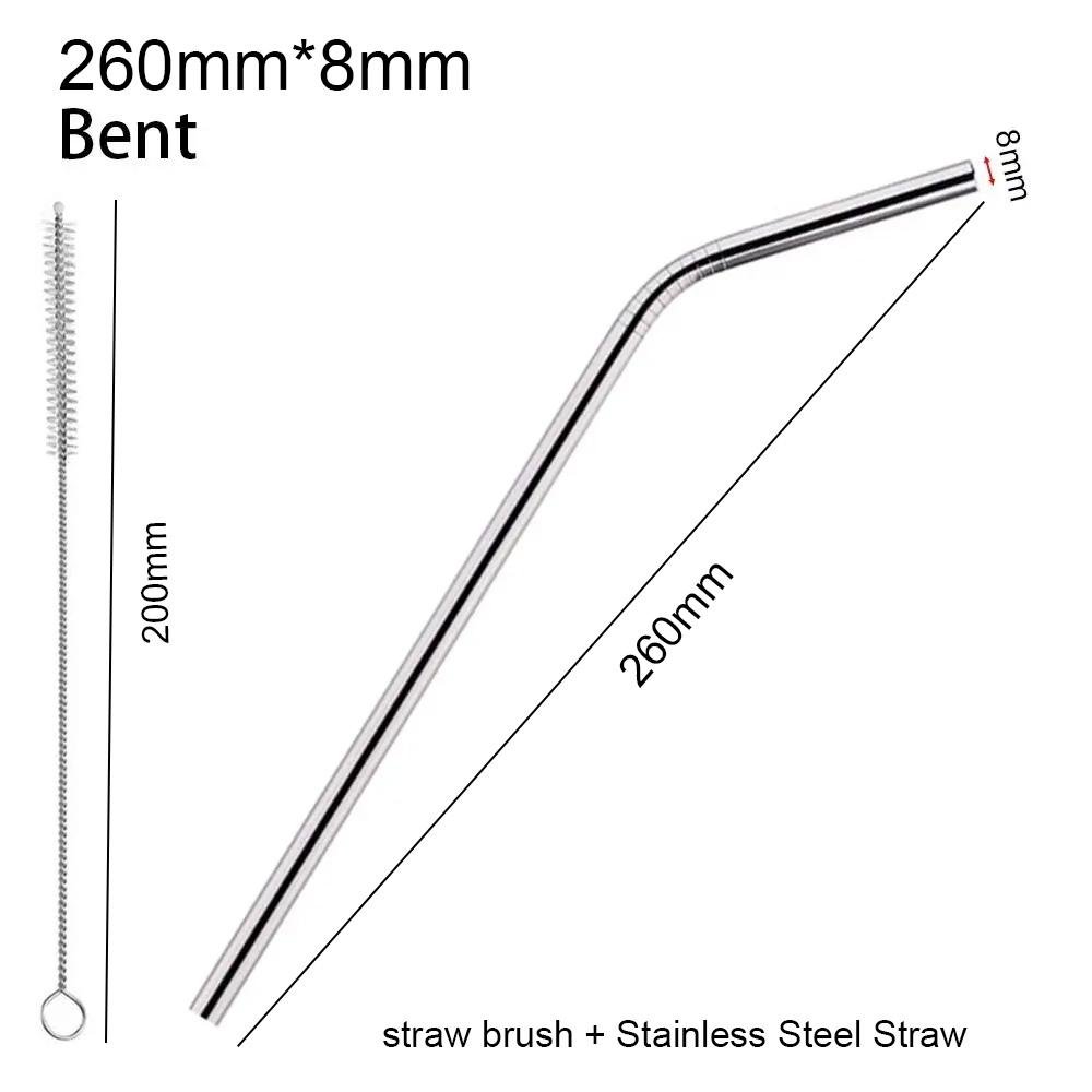 1Pcs Reusable Stainless Steel Straws Straight Bent Straws Vacuum Tumbler Themos Cup Straw for Stanley 30oz 40oz Tyeso Cup