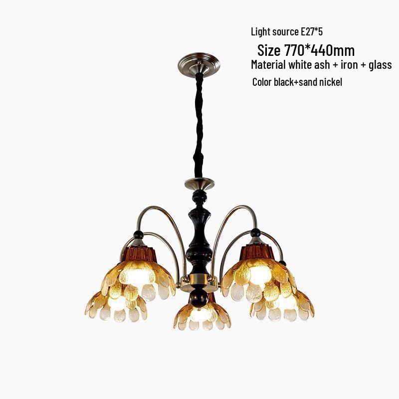 

French Mid-Century Style Romantic Chandelier for Living Room & Bedroom No Light Source
